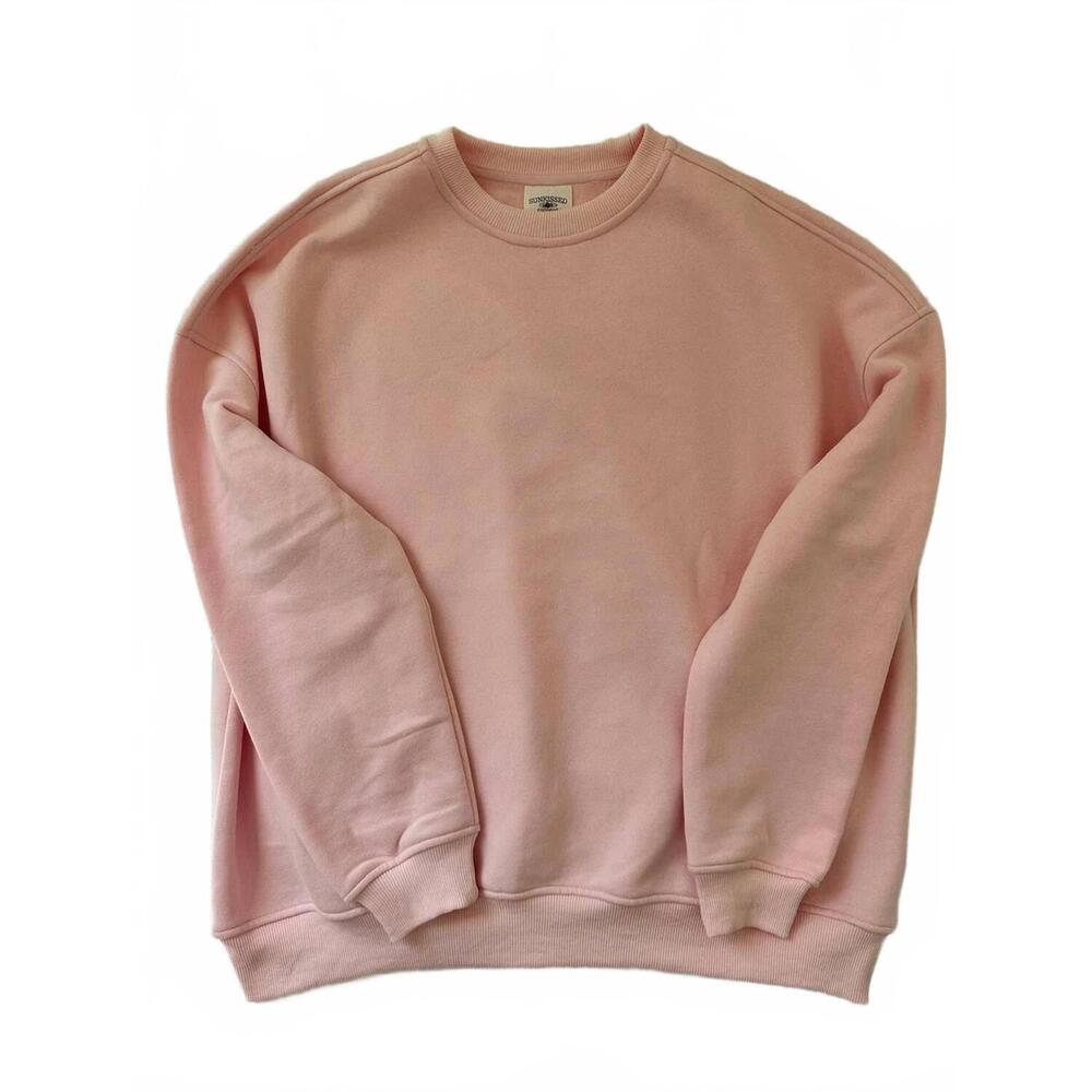 NEW SUNKISSED COCONUT women's basic watercolor sweatshirts in light pink